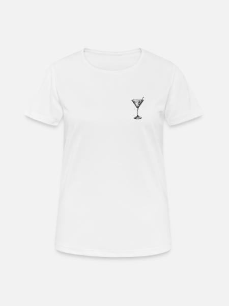 Martini - Frauen T-Shirt atmungsaktiv - Weiß