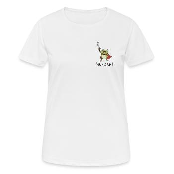 Chevalier grenouille hourra ! - T-shirt respirant Femme - blanc - Devant - AI Model Female 172 dark (172cm)