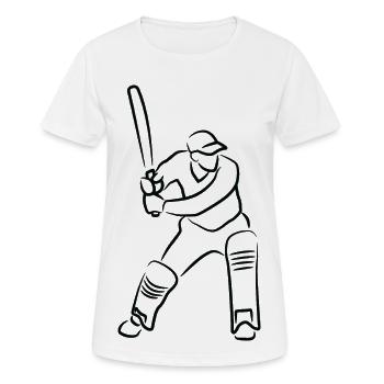 Cricket Kerl - Frauen T-Shirt atmungsaktiv - Weiß - Vorne - AI Model Female 172 dark (172cm)