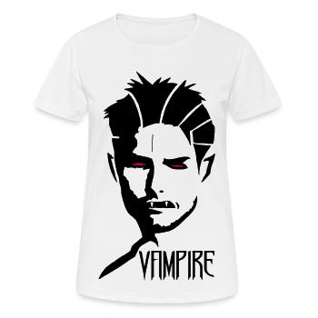 Vampire au masculin - T-shirt respirant Femme - blanc - Devant - AI Model Female 172 dark (172cm)