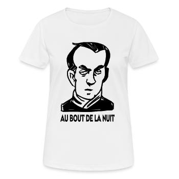 Portrait Louis-Ferdinand Céline - T-shirt respirant Femme - blanc - Devant - AI Model Female 172 dark (172cm)