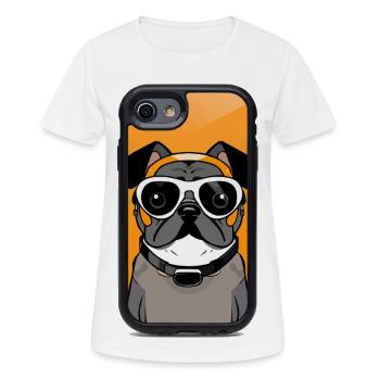 Hund im Helm und Taucherbrille - Frauen T-Shirt atmungsaktiv - Weiß - Vorne - AI Model Female 172 dark (172cm)