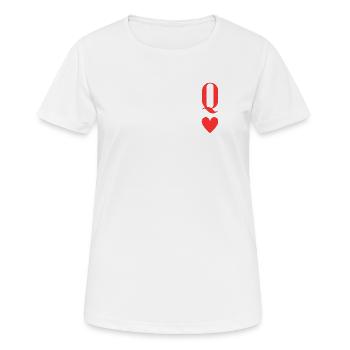 QHerz Monogram Design - Women's Breathable T-Shirt - white - Front - AI Model Female 172 dark (172cm)
