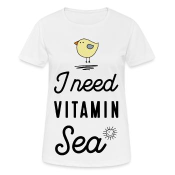 Dictons amusants pour les vacanciers - T-shirt respirant Femme - blanc - Devant - AI Model Female 172 dark (172cm)