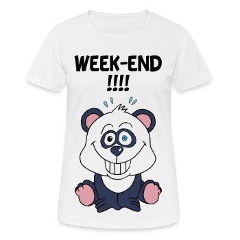Panda Weekend - Women's Breathable T-Shirt - white - Front - AI Model Female 172 dark (172cm)