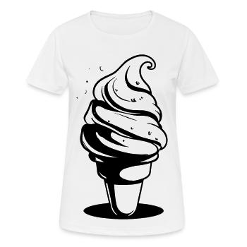 Eiswaffel Skizze - Women's Breathable T-Shirt - white - Front - AI Model Female 172 dark (172cm)