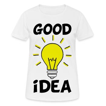 Die richtige Idee - Frauen T-Shirt atmungsaktiv - Weiß - Vorne - AI Model Female 172 dark (172cm)