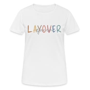 Flight Attendant Geschenk - Flugbegleiter Geschenk - Frauen T-Shirt atmungsaktiv - Weiß - Vorne - AI Model Female 172 dark (172cm)