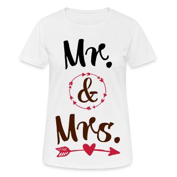 wedding - Women's Breathable T-Shirt - white - Front - AI Model Female 172 dark (172cm)