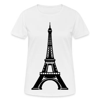 Eiffelturm - Frauen T-Shirt atmungsaktiv - Weiß - Vorne - AI Model Female 172 dark (172cm)
