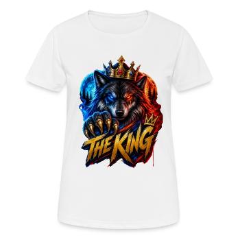 The King Wolf Crown - Women's Breathable T-Shirt - white - Front - AI Model Female 172 dark (172cm)
