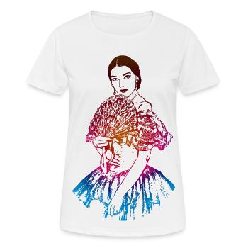La traviata: Maria Callas als Violetta Valéry - Frauen T-Shirt atmungsaktiv - Weiß - Vorne - AI Model Female 172 dark (172cm)