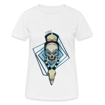 Bijoux Tribaux Crâne Bleu - T-shirt respirant Femme - blanc - Devant - AI Model Female 172 dark (172cm)