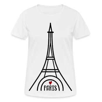 I love Paris - Frauen T-Shirt atmungsaktiv - Weiß - Vorne - AI Model Female 172 dark (172cm)