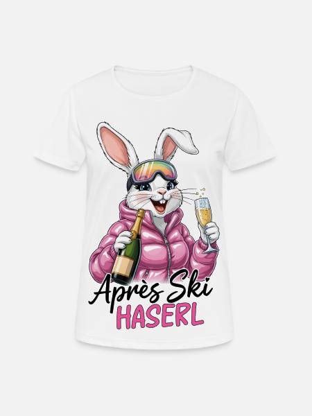 Apres Ski Haserl - Frauen T-Shirt atmungsaktiv - Weiß