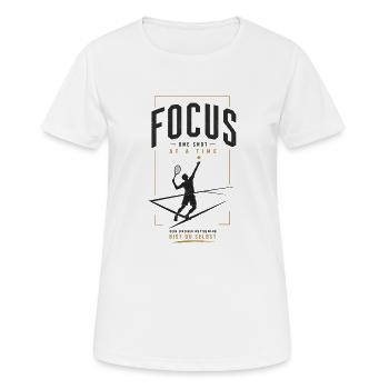 Tennis Design One shot at a time - Frauen T-Shirt atmungsaktiv - Weiß - Vorne - AI Model Female 172 dark (172cm)