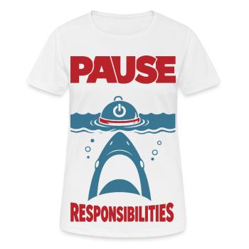 Pause the Game Not My Responsibilities - Women's Breathable T-Shirt - white - Front - AI Model Female 172 dark (172cm)