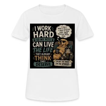 Funny shirt for pet owners - Frauen T-Shirt atmungsaktiv - Weiß - Vorne - AI Model Female 172 dark (172cm)