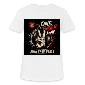 À un doigt de la paix - T-shirt respirant Femme - blanc - Devant - AI Model Female 172 dark (172cm)