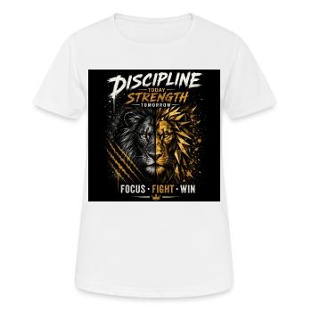 Discipline Lion Dual Strength - Women's Breathable T-Shirt - white - Front - AI Model Female 172 dark (172cm)