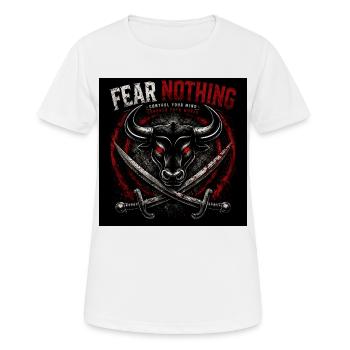 Tête de taureau avec des épées croisées - T-shirt respirant Femme - blanc - Devant - AI Model Female 172 dark (172cm)