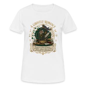 Citation d’Oscar Wilde - Art rose gothique sombre - T-shirt respirant Femme - blanc - Devant - AI Model Female 172 dark (172cm)