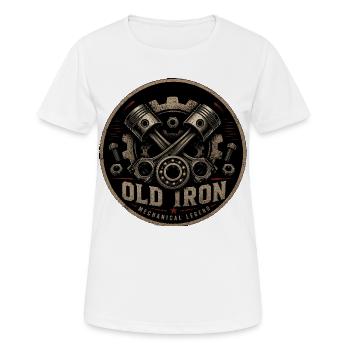 Old Iron Mechanische Legende - Frauen T-Shirt atmungsaktiv - Weiß - Vorne - AI Model Female 172 dark (172cm)
