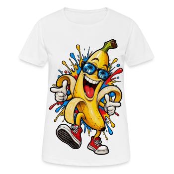Banane fraîche - T-shirt respirant Femme - blanc - Devant - AI Model Female 172 dark (172cm)
