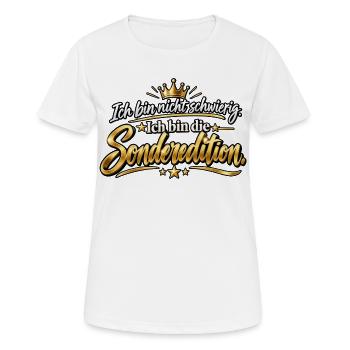 Ich bin die Sonderedition – Lustiger Spruch - Frauen T-Shirt atmungsaktiv - Weiß - Vorne - AI Model Female 172 dark (172cm)