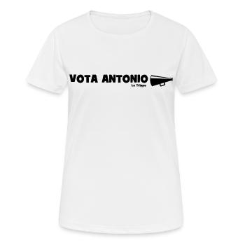 Stimmen Sie für Antonio! - Frauen T-Shirt atmungsaktiv - Weiß - Vorne - AI Model Female 172 dark (172cm)