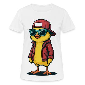 Streetstyle-Küken - Frauen T-Shirt atmungsaktiv - Weiß - Vorne - AI Model Female 172 dark (172cm)