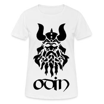 Dieu nordique Odin (noir) - T-shirt respirant Femme - blanc - Devant - AI Model Female 172 dark (172cm)