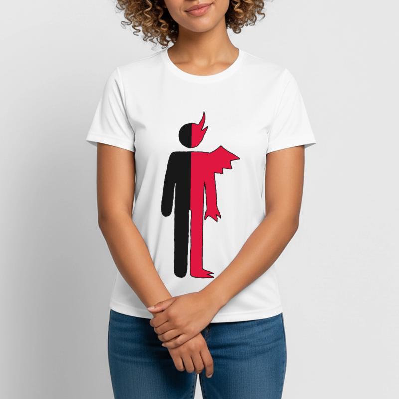 Mann oder Dämon Piktogramm Frauen T-Shirt atmungsaktiv