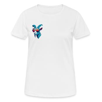 Ziegen-Rebellion - Frauen T-Shirt atmungsaktiv - Weiß - Vorne - AI Model Female 172 dark (172cm)