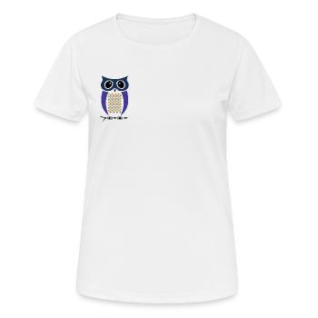 Hibou géométrique : hibou minimaliste à motif de losange - T-shirt respirant Femme - blanc - Devant - AI Model Female 172 dark (172cm)