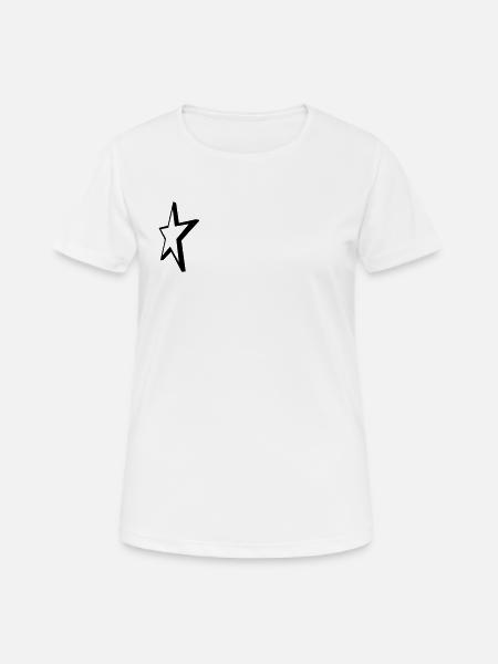 Star 3D, One Color Design - Women's Breathable T-Shirt - white