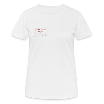 Geburstagsgeschenk für Mathe Fans - Frauen T-Shirt atmungsaktiv - Weiß - Vorne - AI Model Female 172 dark (172cm)