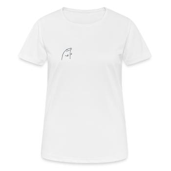 Blobbo middle finger - Frauen T-Shirt atmungsaktiv - Weiß - Vorne - AI Model Female 172 dark (172cm)