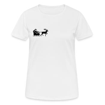 Christmas Silhouette Santa Sleigh - Women's Breathable T-Shirt - white - Front - AI Model Female 172 dark (172cm)