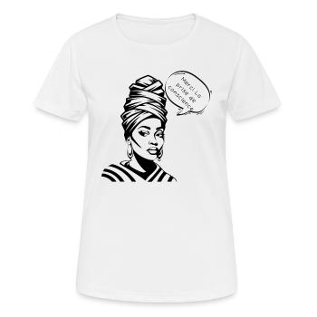 Awareness and Gratitude in Silhouette - Women's Breathable T-Shirt - white - Front - AI Model Female 172 dark (172cm)