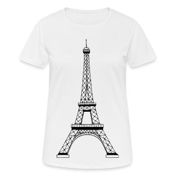 Tour Eiffel - T-shirt respirant Femme - blanc - Devant - AI Model Female 172 dark (172cm)