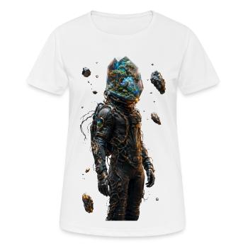 Indoor-Wald-Weltraumhelm - Frauen T-Shirt atmungsaktiv - Weiß - Vorne - AI Model Female 172 dark (172cm)