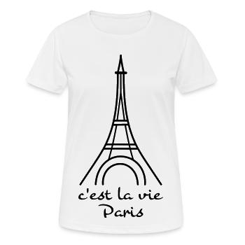lustige Sprüche in französisch - Frauen T-Shirt atmungsaktiv - Weiß - Vorne - AI Model Female 172 dark (172cm)