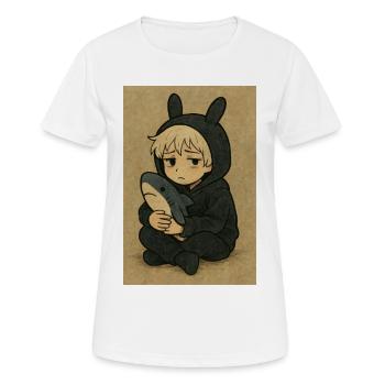 « Shin » - T-shirt respirant Femme - blanc - Devant - AI Model Female 172 dark (172cm)