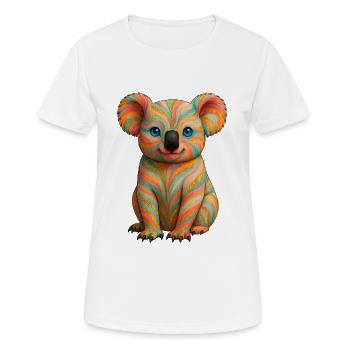 Koala scintillant - T-shirt respirant Femme - blanc - Devant - AI Model Female 172 dark (172cm)