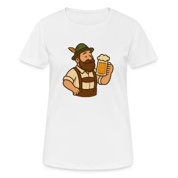 Bayerischer Biergarten–Motiv - Frauen T-Shirt atmungsaktiv - Weiß - Vorne - AI Model Female 172 dark (172cm)