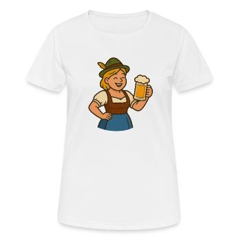 Bayerische Bierfest - Frauen T-Shirt atmungsaktiv - Weiß - Vorne - AI Model Female 172 dark (172cm)