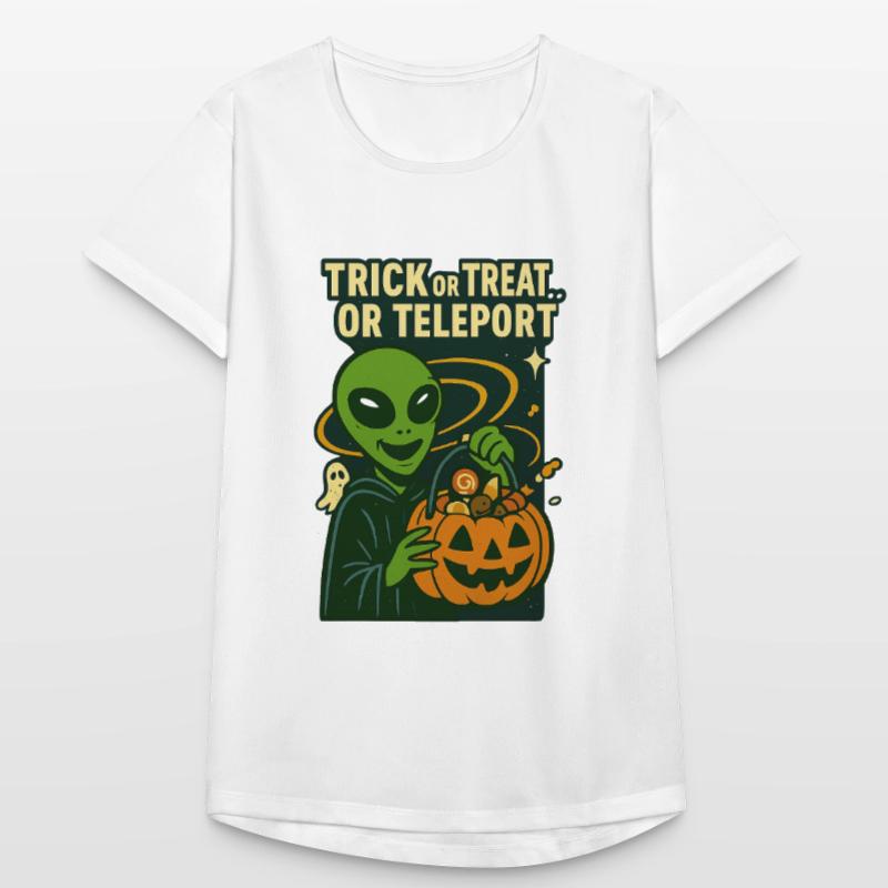 Alien Halloween T-Shirt – Süßes oder Saures... oder... Frauen T-Shirt atmungsaktiv