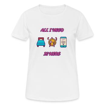 All I Need Is Here - Women's Breathable T-Shirt - white - Front - AI Model Female 172 dark (172cm)