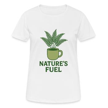 Carburant de la nature - T-shirt respirant Femme - blanc - Devant - AI Model Female 172 dark (172cm)